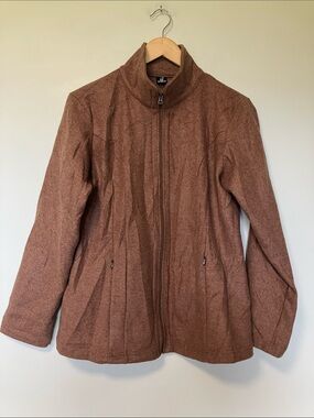Woolx Women's Tan Brown Zip-Up Jacket